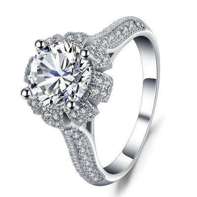 Explosion Jewellery Couples Rings Micro-inlaid Zircon Handmade