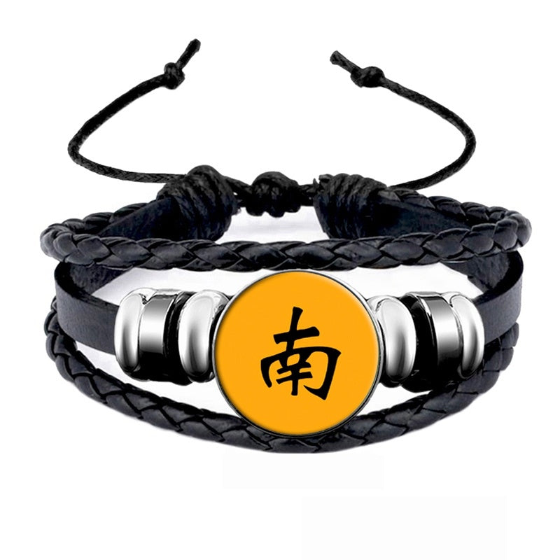 Akatsuki Member Sign Snap Button Charms Bracelet