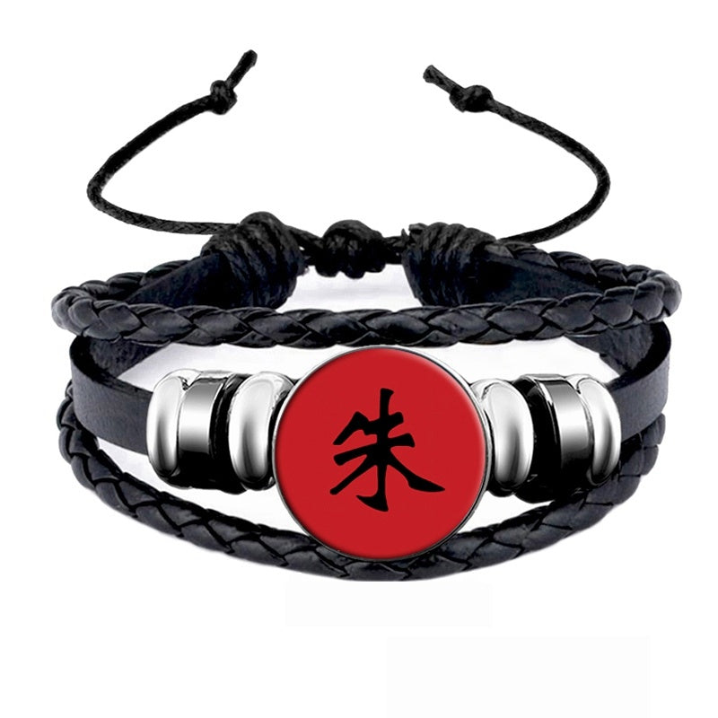 Akatsuki Member Sign Snap Button Charms Bracelet