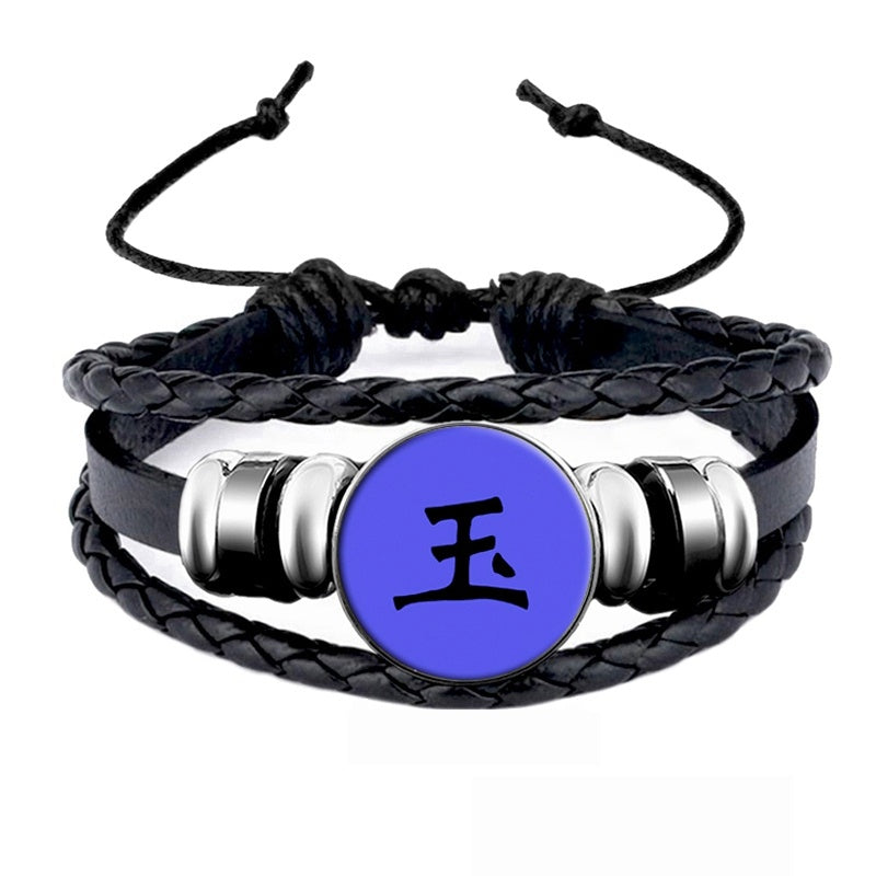 Akatsuki Member Sign Snap Button Charms Bracelet