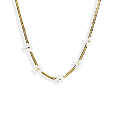 Lxalry 18K Gold Plated Bohemian Floral Necklace